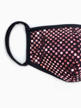 Load image into Gallery viewer, Pre-Order Metallic Checkered Sequin Printed Fashion Face Mask