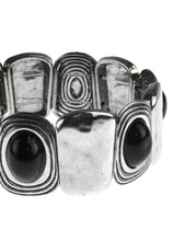 Load image into Gallery viewer, Hammered Clicklet Boho Cab Stretch Bracelet
