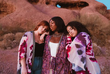 Load image into Gallery viewer, Curve Pink Tie-Dye Goddess Kimono
