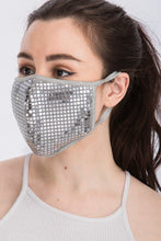 Load image into Gallery viewer, Pre-Order Disco Sequin Tile Fashion Face Mask
